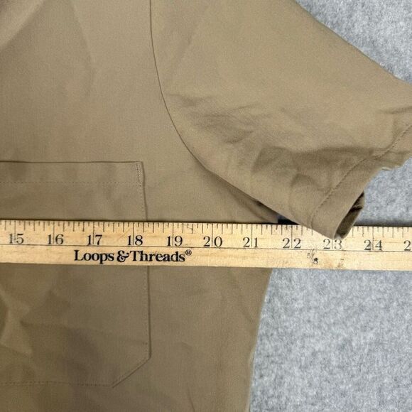 Figs technical collection scrub top v neck womens Large tan beige healthcare nur - Picture 4 of 7